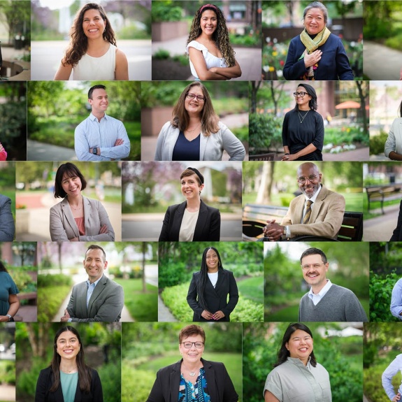 Collage of staff member photos