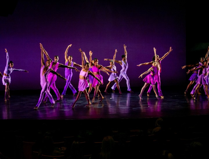 Large group of dancers performing with Philadanco!
