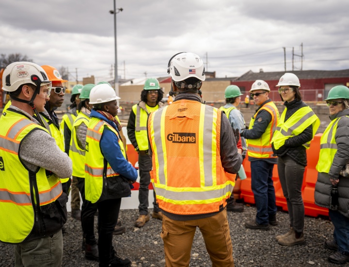 Rebuild carpenters visiting project site