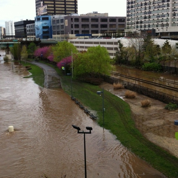 Flooding on the Schuylkill River Trail